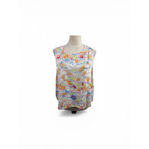 Fabletics Floral Print Dry-Flex Muscle Tank Size XXL